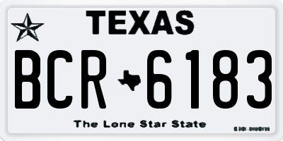 TX license plate BCR6183