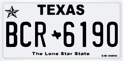 TX license plate BCR6190