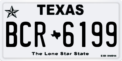 TX license plate BCR6199