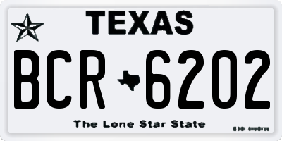 TX license plate BCR6202
