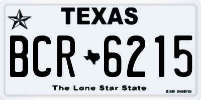 TX license plate BCR6215