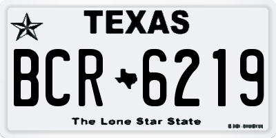 TX license plate BCR6219