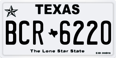 TX license plate BCR6220