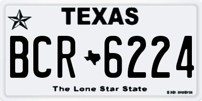 TX license plate BCR6224