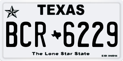TX license plate BCR6229