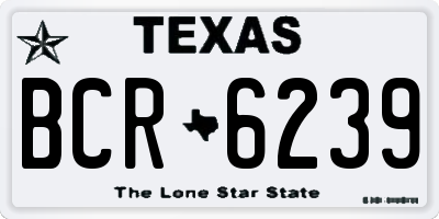 TX license plate BCR6239