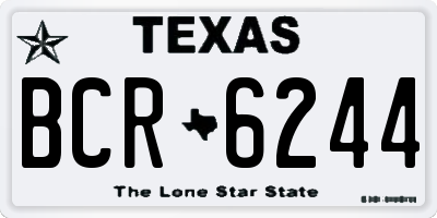 TX license plate BCR6244