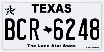 TX license plate BCR6248