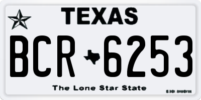 TX license plate BCR6253