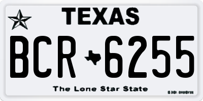 TX license plate BCR6255