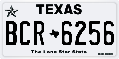 TX license plate BCR6256