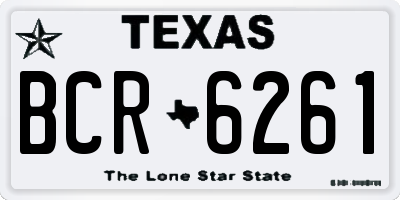 TX license plate BCR6261