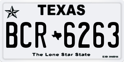 TX license plate BCR6263