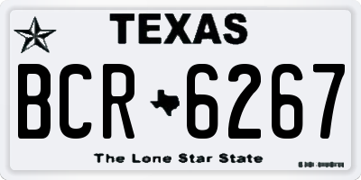 TX license plate BCR6267