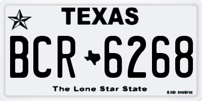 TX license plate BCR6268