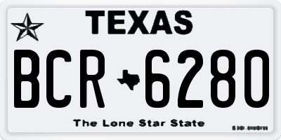 TX license plate BCR6280