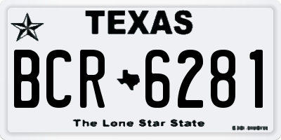 TX license plate BCR6281