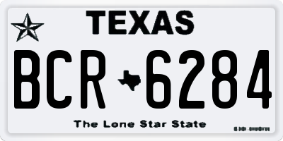 TX license plate BCR6284