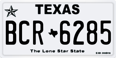 TX license plate BCR6285