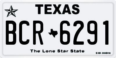 TX license plate BCR6291