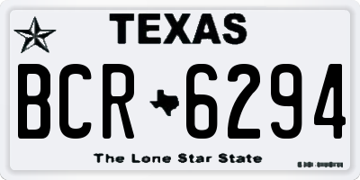 TX license plate BCR6294