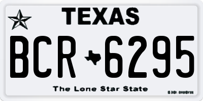 TX license plate BCR6295