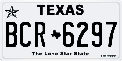 TX license plate BCR6297
