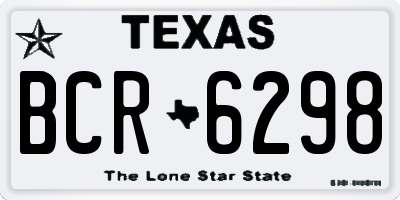 TX license plate BCR6298