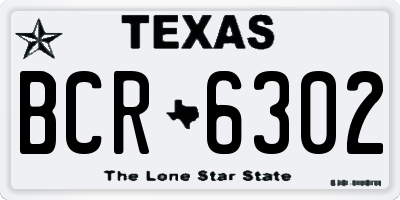 TX license plate BCR6302