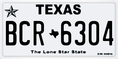 TX license plate BCR6304