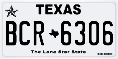 TX license plate BCR6306