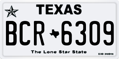 TX license plate BCR6309