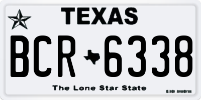 TX license plate BCR6338