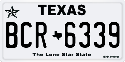 TX license plate BCR6339
