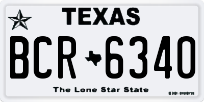 TX license plate BCR6340