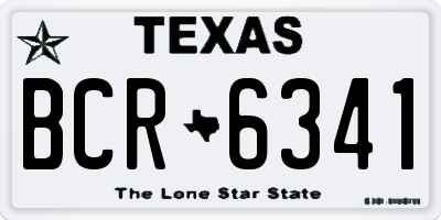 TX license plate BCR6341