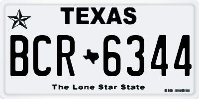 TX license plate BCR6344