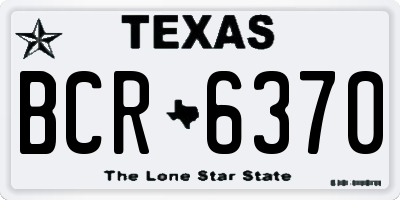 TX license plate BCR6370