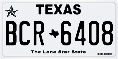 TX license plate BCR6408