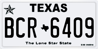 TX license plate BCR6409