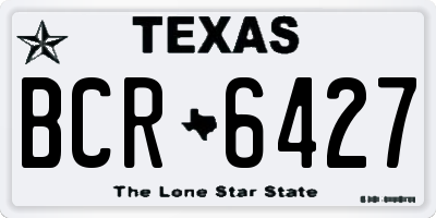 TX license plate BCR6427