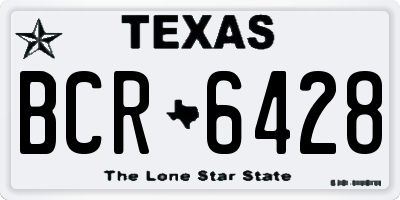TX license plate BCR6428
