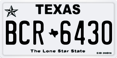 TX license plate BCR6430