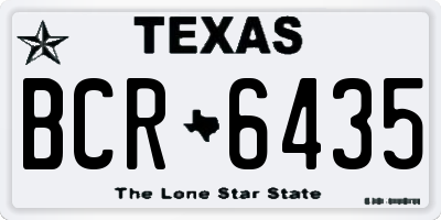 TX license plate BCR6435