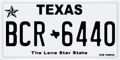 TX license plate BCR6440