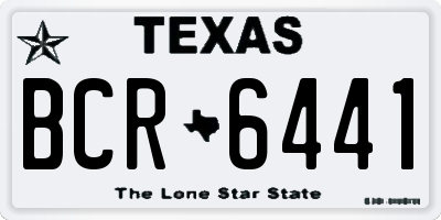 TX license plate BCR6441