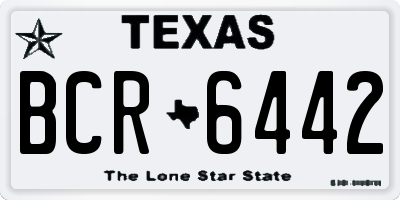 TX license plate BCR6442