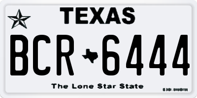 TX license plate BCR6444