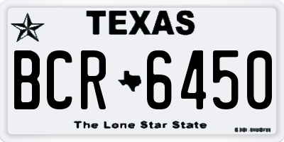 TX license plate BCR6450