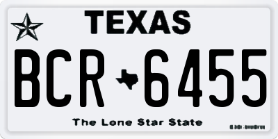 TX license plate BCR6455